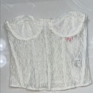 Edikted White Lace Corset top